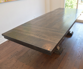 Solid wood dining table